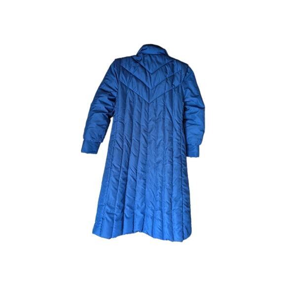THE WATERS EDGE Vintage Blue Down Puffer Coat Sz LRG - Picture 9 of 10